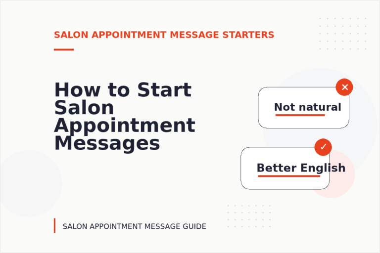 How to Start Salon Appointment Messages Clearly How to Start Salon Appointment Messages Clearly