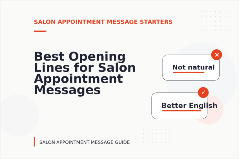 Best Opening Lines for Salon Appointment Messages