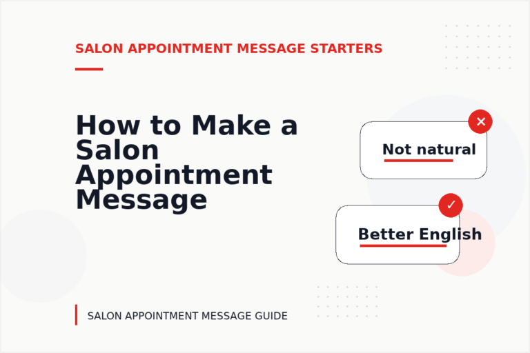 How to Make a Salon Appointment Message Easy to Understand How to Make a Salon Appointment Message Easy to Understand