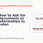 How to Ask for Documents or Information in Salon Appointment Message English