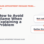 How to Avoid Blame When Explaining a Problem in Salon Appointment Message English