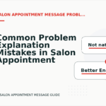 Common Problem Explanation Mistakes in Salon Appointment Message English