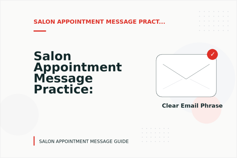 Salon Appointment Message Practice: Email and Message Examples
