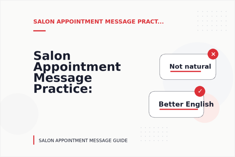 Salon Appointment Message Practice: Questions and Answers